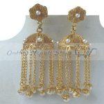 A pair of Earrings - Cage with Jhumka