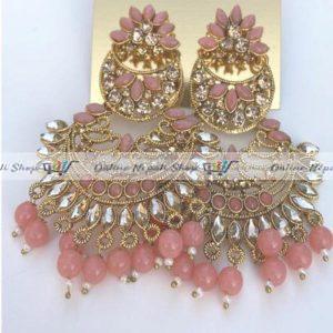 A pair of Earrings - Pink Beads