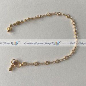 1 set of Golden Anklet with white stone (Paauju)