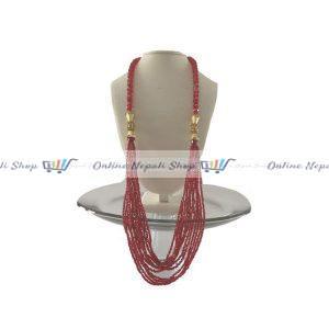 A set of Pote - with Large Red Beads(Red and Golden)