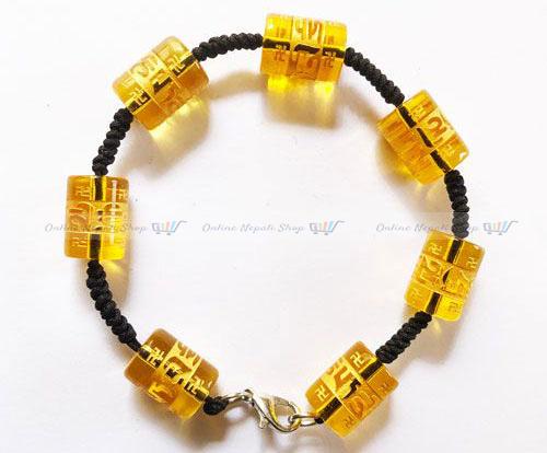 Adjustable Rubber String Carnelian Stone Bead Bracelet