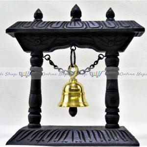 Wooden Frame Brass Bell