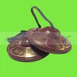 Om Mani Painted Bronze Tingsha