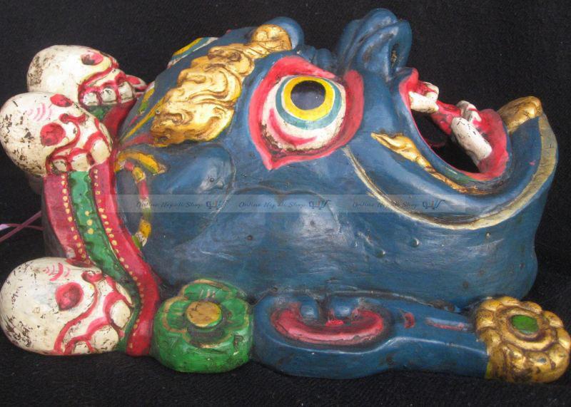 Buddhist Dancing Wooden Mask - Image 2