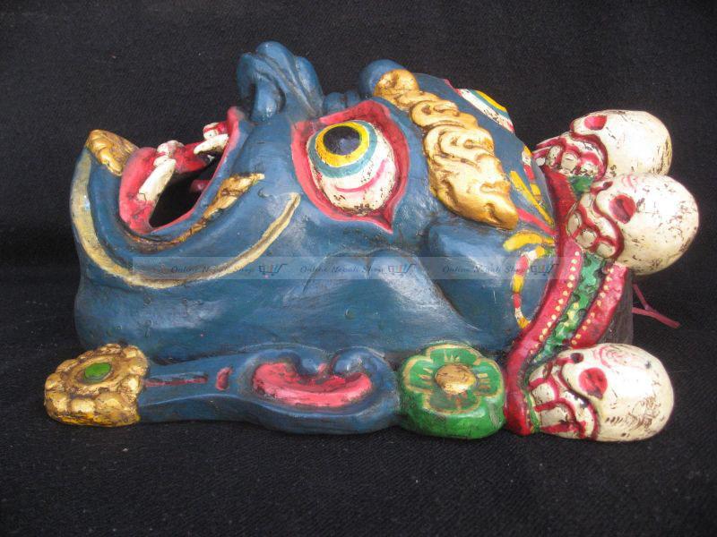 Buddhist Dancing Wooden Mask - Image 3