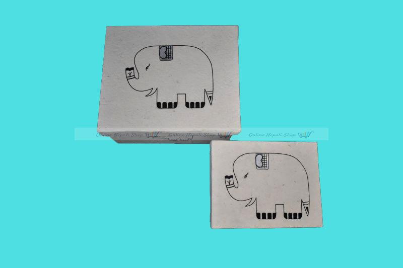 Elephant Print Boxes