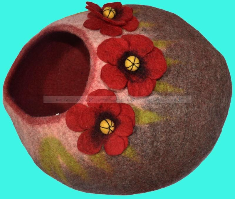 Handmade Woolen Cat Cave - Image 2