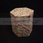 Hexagonal Printed Lokta Paper Box