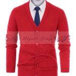 Pure Cashmere Mens V- neck Cardigan