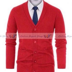 Pure Cashmere Mens V- neck Cardigan