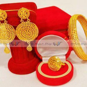 Set of Ram Leela Earring, Bangle and Ring