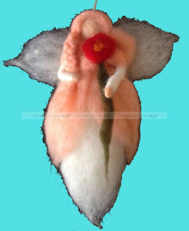 Sheep Wool Felt Christmas Decoration Angel Doll