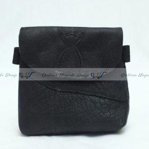 Small & Portbale Black Leather Bag