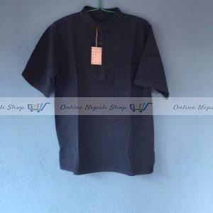 Soft & Comfortable Dark Blue Cotton T-shirt Kurtha