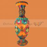 Stone and Metal Setting Flower Vase