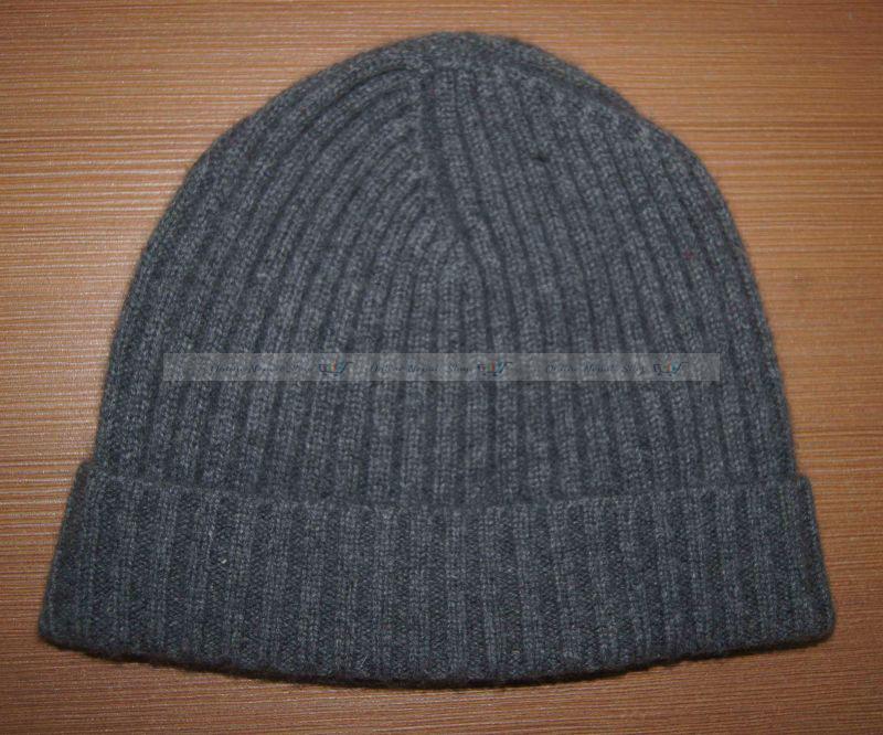 Thick Ribbed Cashmere Cap
