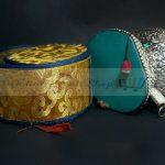 Tibetan Chod Damaru With White Metal