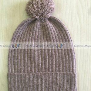 Pure Cashmere Ribbed Cap