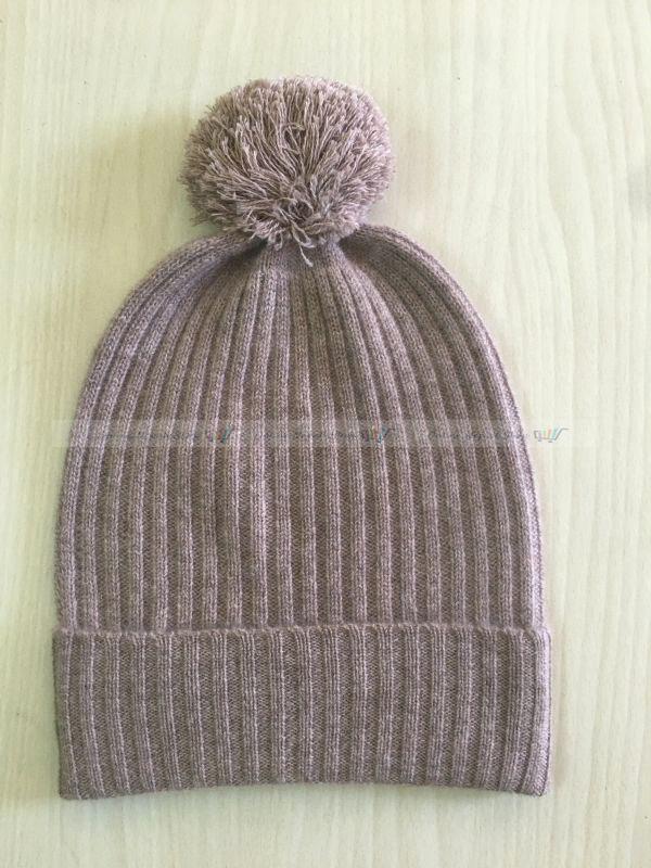 Pure Cashmere Ribbed Cap