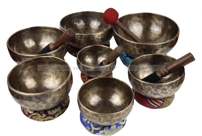 7 Chakra Moon Singing Bowls Set
