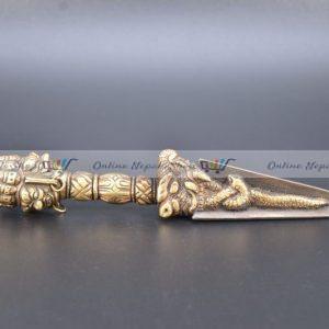 Antique Tibetan Thunderbolt Buddhist Shaman Mahakala Phurwa Phurba Amulet Dagger