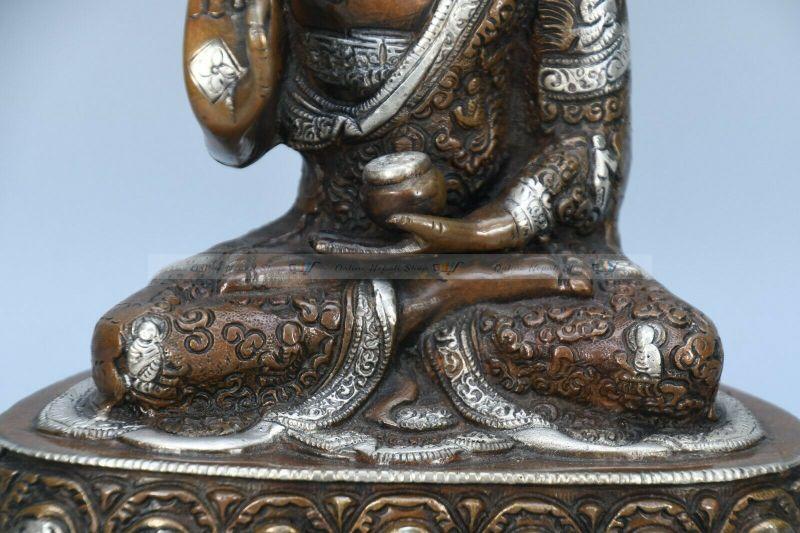Brass Metal Oxidized Buddha Statue - Image 3