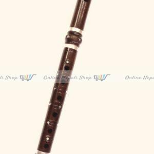 Brown Tip Wooden Carved Flute