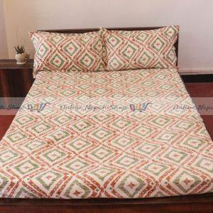Brown and Orange Spade Bedsheet