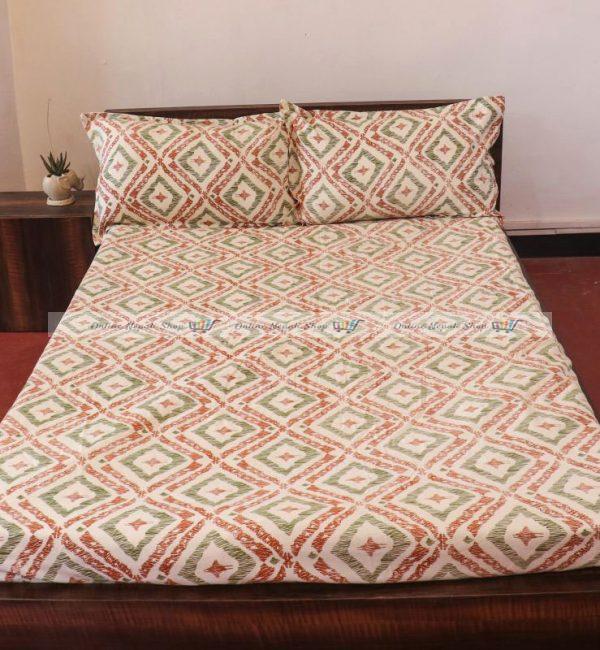 Brown and Orange Spade Bedsheet