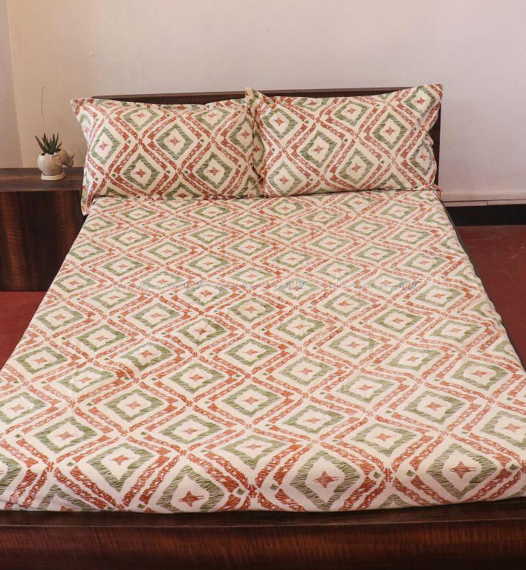 Brown and Orange Spade Bedsheet