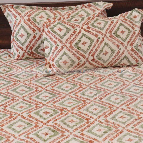 Brown and Orange Spade Bedsheet - Image 2