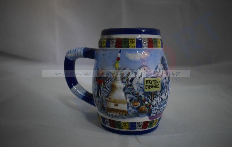 Embossed Print Ceramic Mug