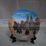 Embossed Print Ceramic Plate