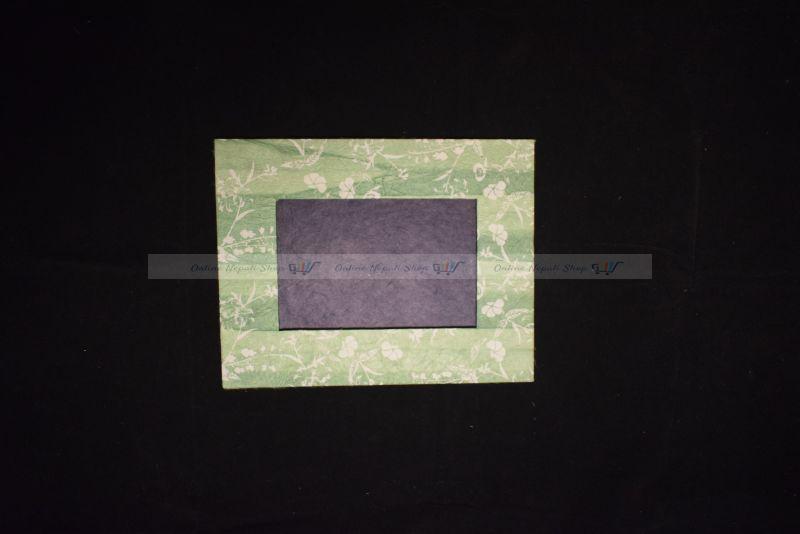 Flower Printed Design Lokta Paper Frame