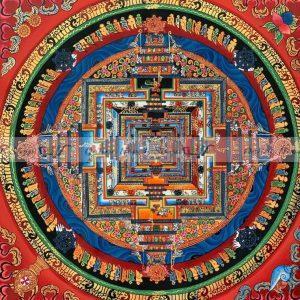 HAND-PAINTED KALACHAKRA MANDALA