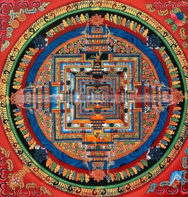 HAND-PAINTED KALACHAKRA MANDALA