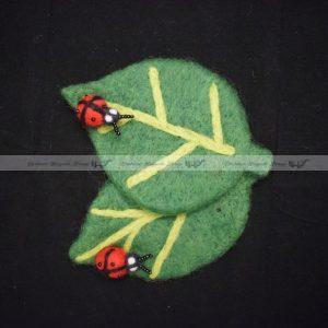 Leaf Shaped Designed Felt Tea Mat