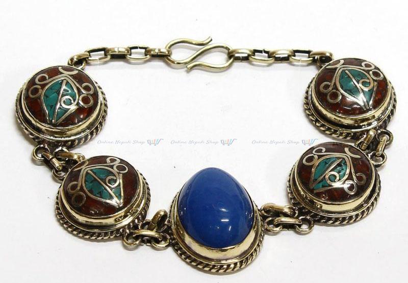 Handmade Metal Stone Setting Bracelet