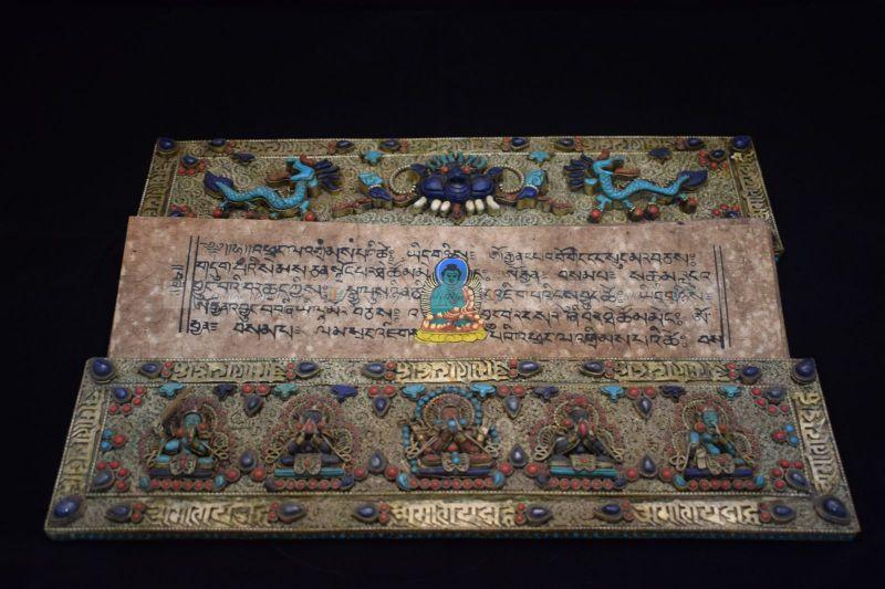 Metal And Stone Crafted Tibetan Buddhism Book