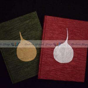 Peepal Leaf Attached Lokta Paper Note Book