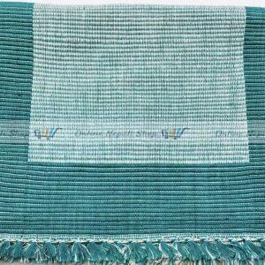 Cotton Linen Dining Mat (Teal and light blue)