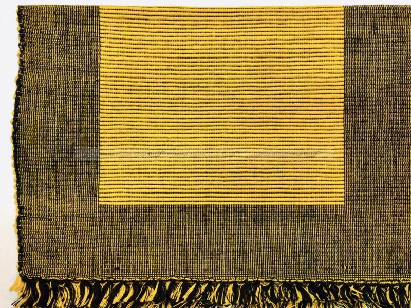 Cotton Linen Dining Mat (Yellow & Black)