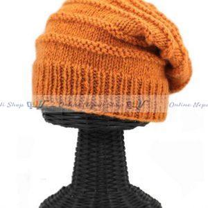 Woolen Outside and Polyester Inside Beanie Hat