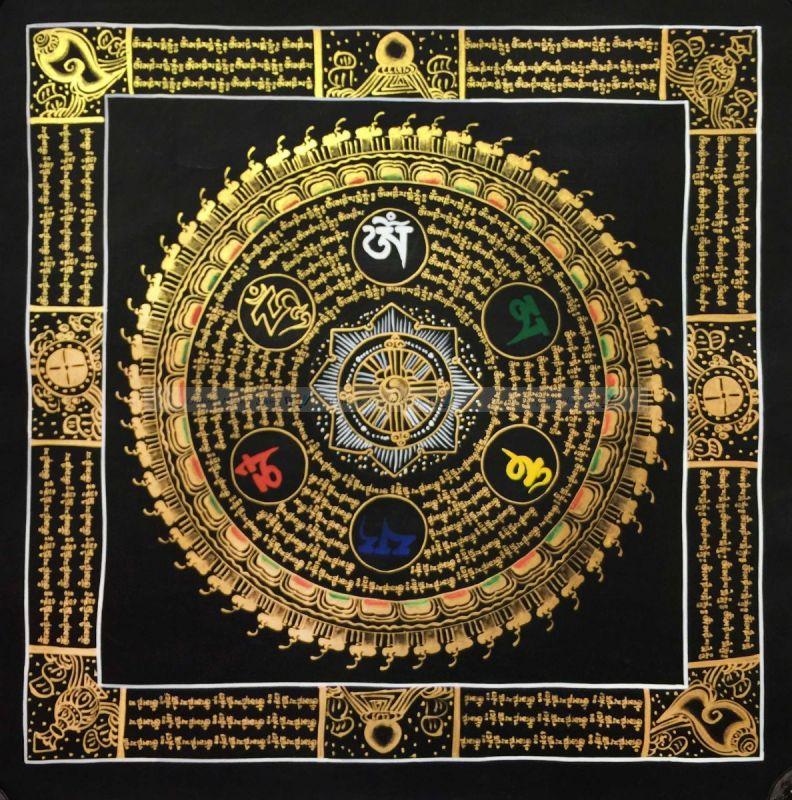 Tibetan Thangka of Mantra Mandala