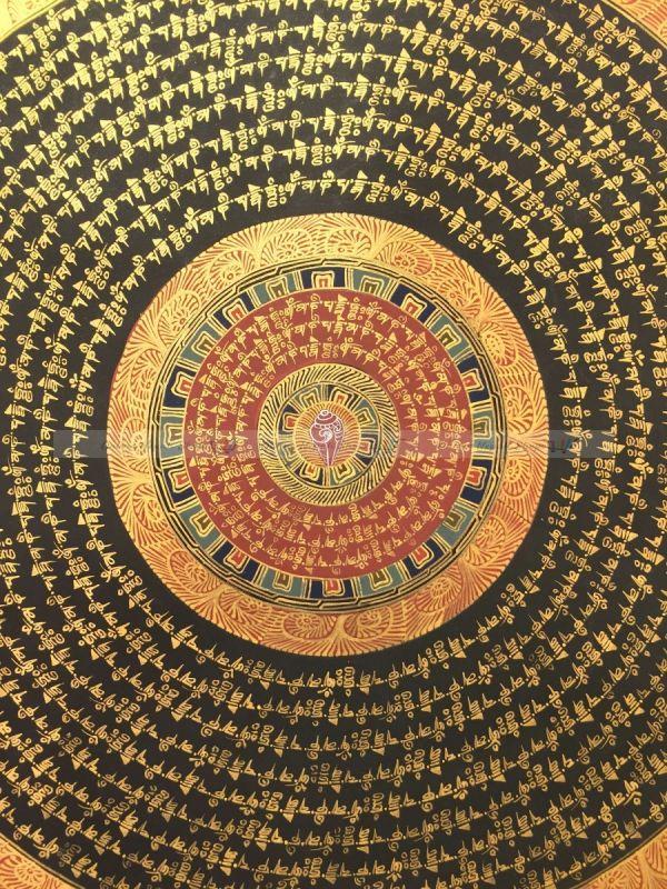 Tibetan Thangka of Mantra Mandala - Image 2