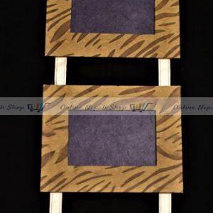 Tiger Printed Lokta Paper Picture Frame