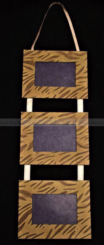 Tiger Printed Lokta Paper Picture Frame
