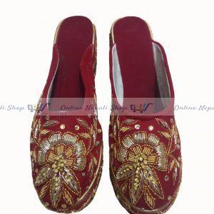 Velvet Embroidered Shoes