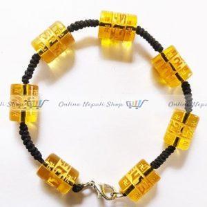 Adjustable Rubber String Stone Bead Bracelet