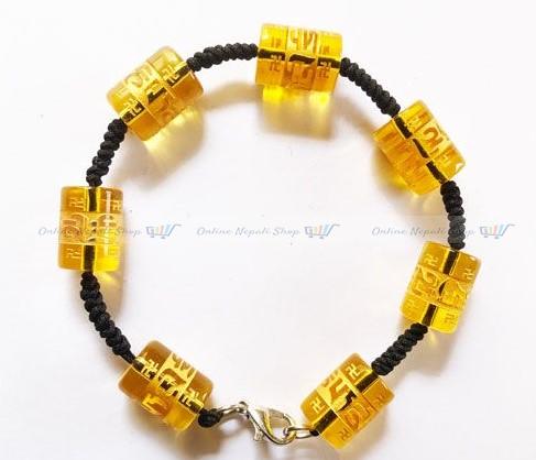Adjustable Rubber String Stone Bead Bracelet